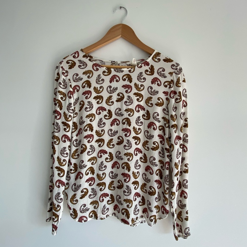 H&M chameleon print blouse
